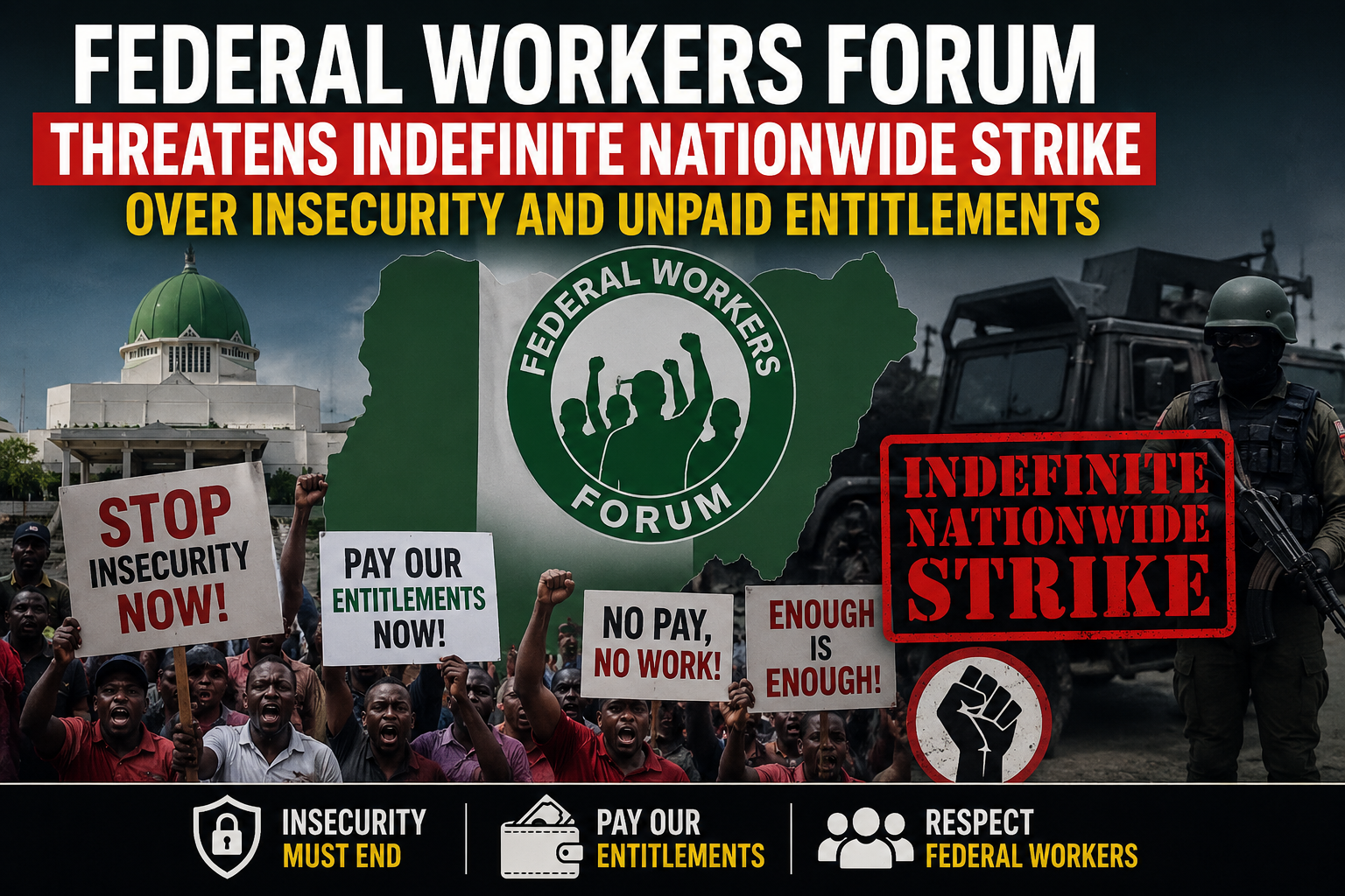 Federal Workers Forum Threatens Indefinite Nationwide Strike Over Insecurity and Unpaid Entitlements