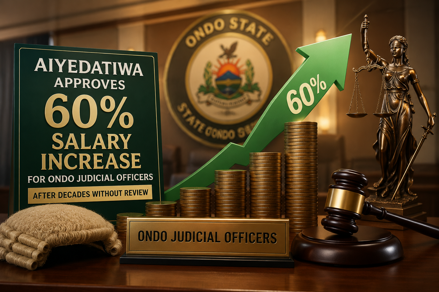 Aiyedatiwa Approves 60% Salary Increase for Ondo Judicial Officers After Decades Without Review