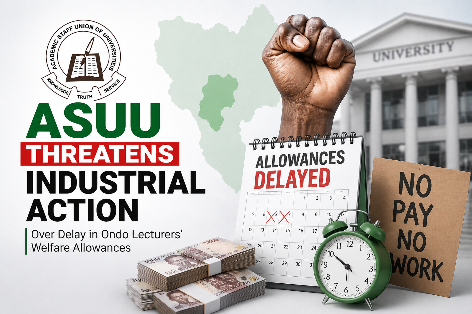 ASUU Threatens Industrial Action Over Delay in Ondo Lecturers’ Welfare Allowances